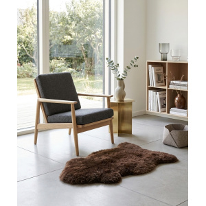 tapis mouton marron