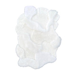 tapis mouton blanc déstructuré