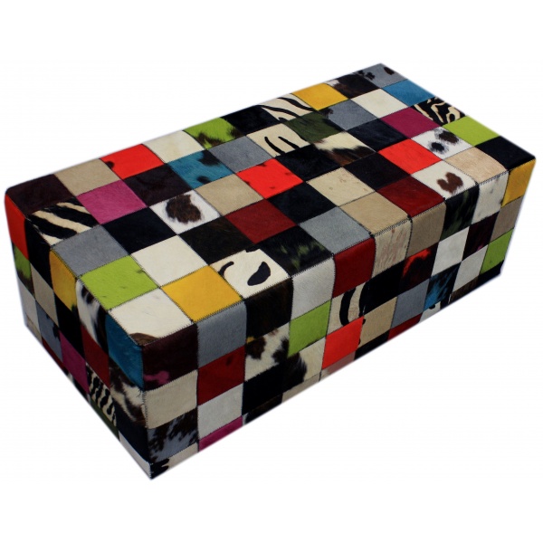 banquette patchwork vache multicolore