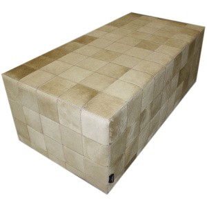 banquette peau de vache patchwork beige