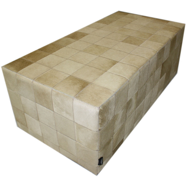 banquette peau de vache patchwork beige