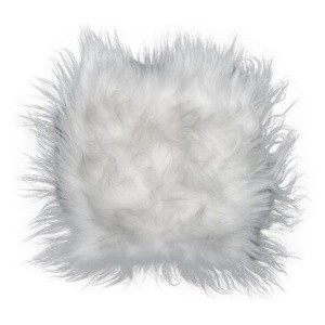 coussin peau de mouton blanc