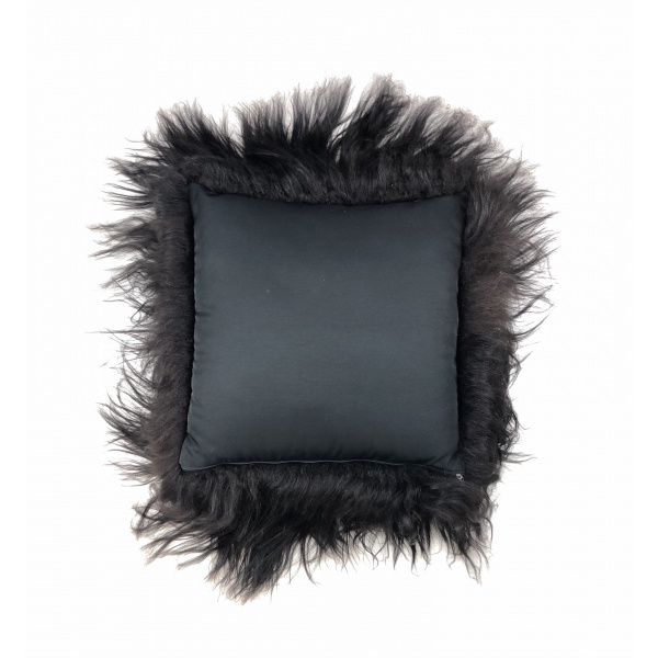 doublure coussin peau de mouton noir