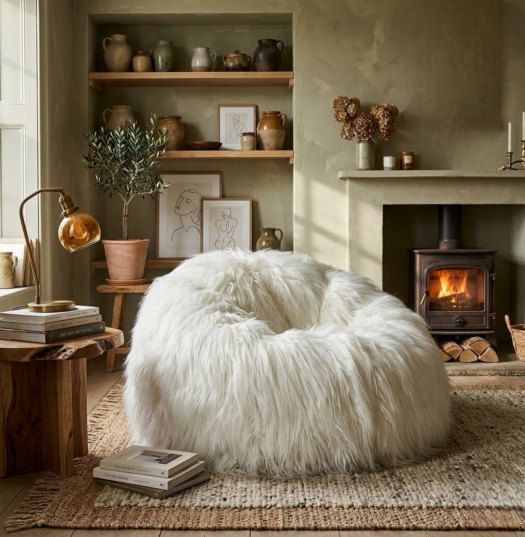 pouf poire mouton maison tergus