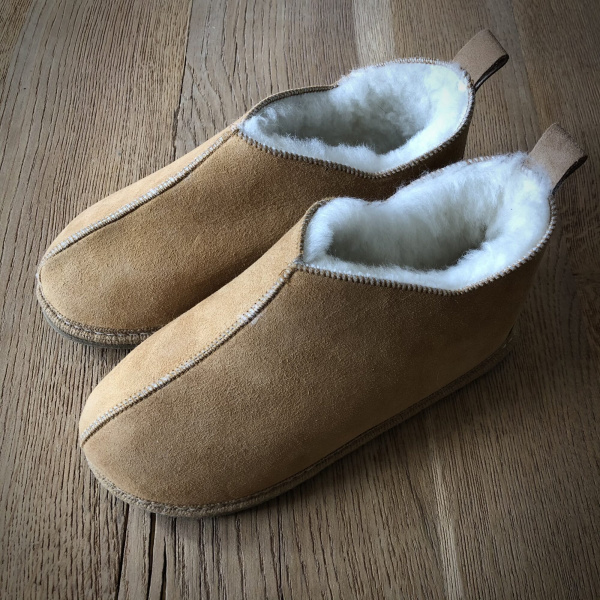 chaussons bottillon en mouton naturel