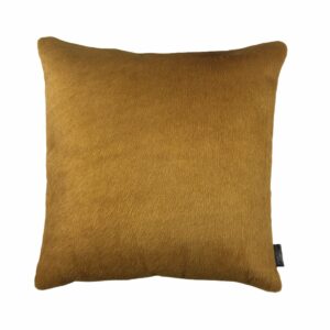 coussin peau de vache jaune moutarde