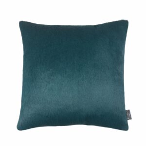 coussin peau de vache bleu canard