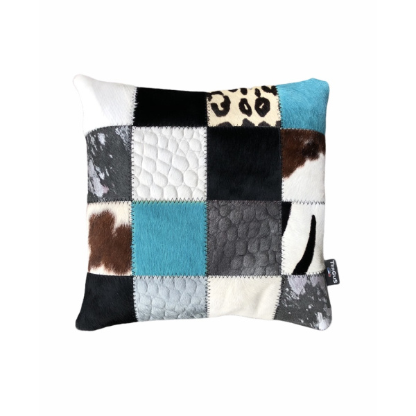 coussin-en-peau-mixte-turquoise