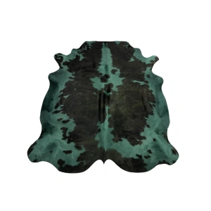 tapis peau de vache vert anglais