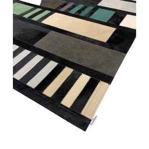zoom tapis cuir vert