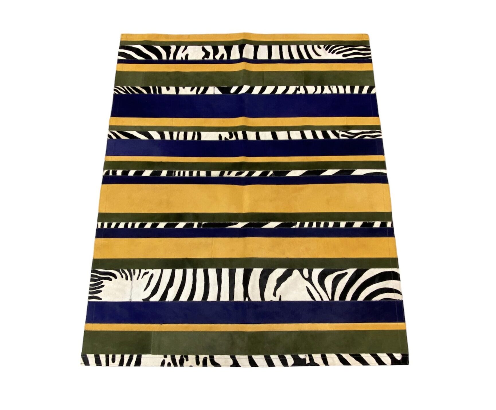 Tapis rayé HARMONIE en cuir