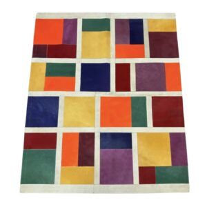 tapis-cuir-avec-poil-multicolor