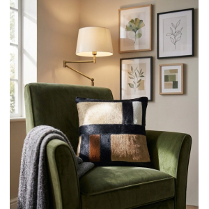 coussin bau cuir peau de vache maison tergus