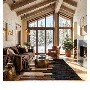 tapis maison tergus cuir latte