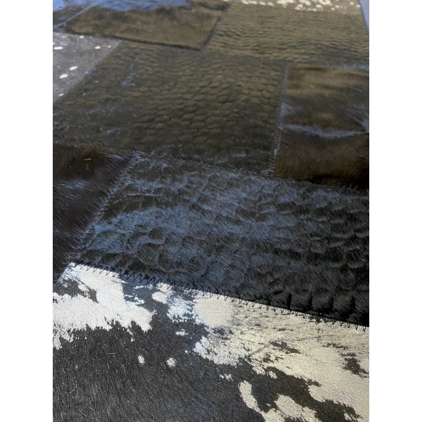Tapis cuir mixte noir – Image 4