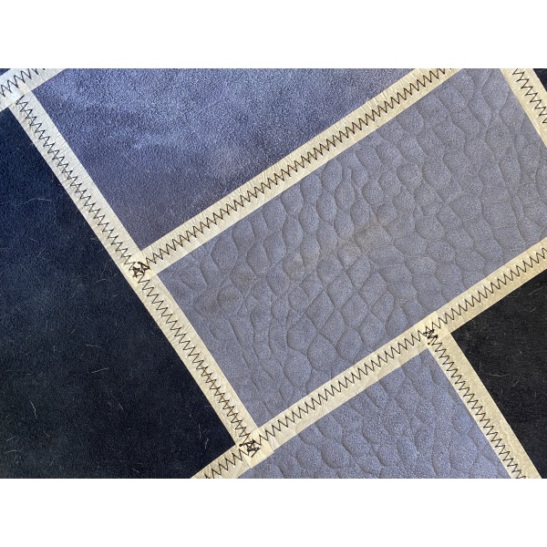 Tapis cuir mixte noir – Image 3
