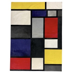 tapis mondrian coloré