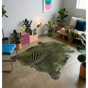 tapis peau de vache zèbre