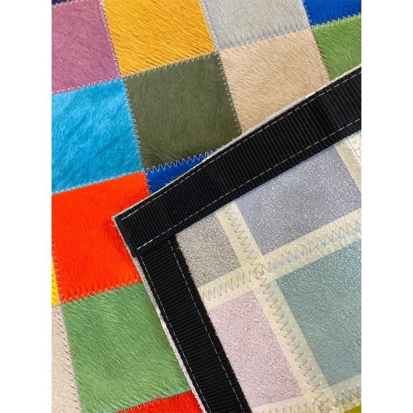 Tapis descente de lit multicolore unie – Image 2