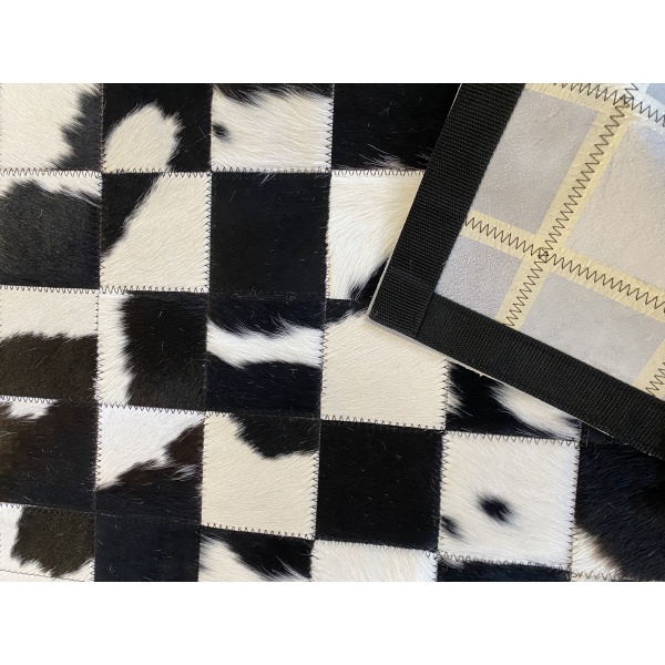 Tapis descente de lit noir & blanc – Image 2