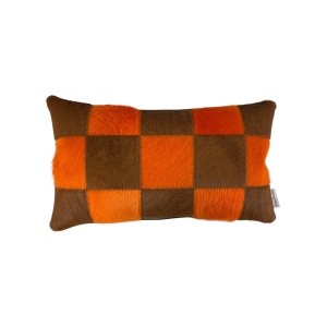 coussin cuir pop rétro