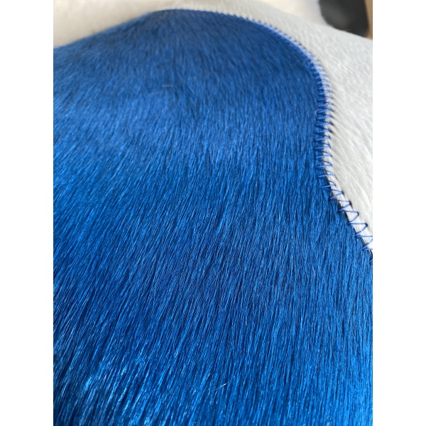zoom peau de vache bleu