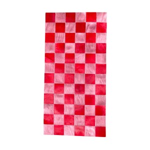 tapis pop rétro tendance 2026 rose et rouge damier