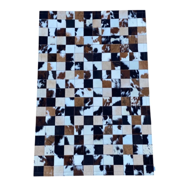 tapis vache patchwork naturel
