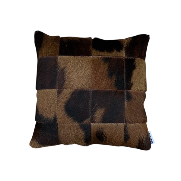 coussin patchwork vache normande moka