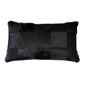 coussin vache noir patchwork