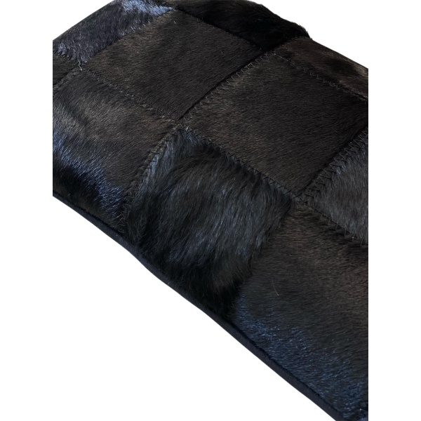 coussin vache noir patchwork