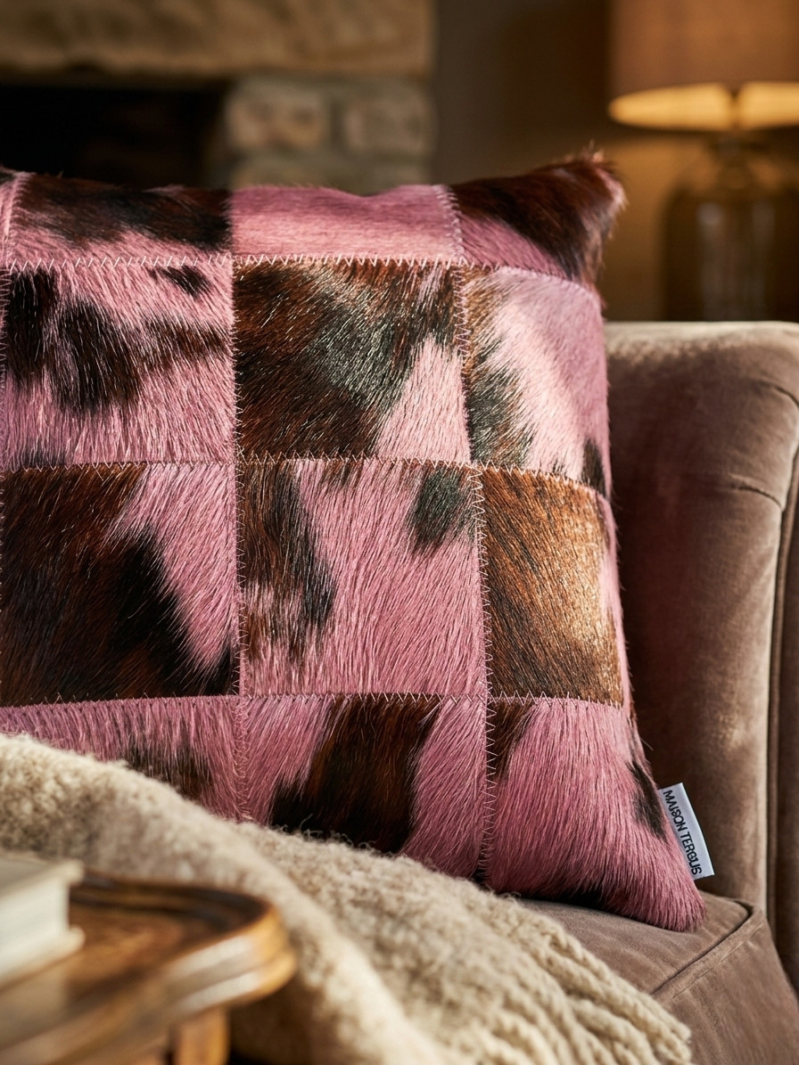 coussin rose normande