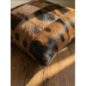 coussin moka cuir peau de vache maison tergus