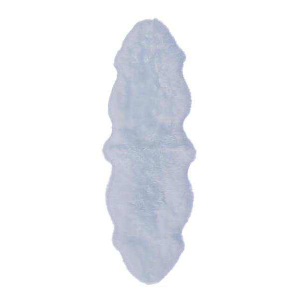 tapis mouton blanc 2 peaux