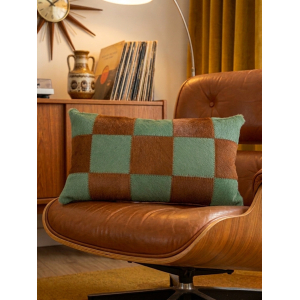 coussin pop vert et marron maison tergus déco