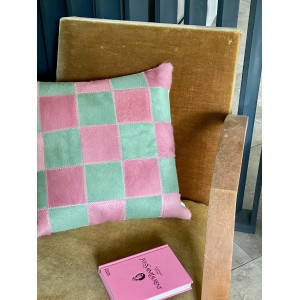 coussin pop rétro en cuir