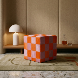 pouf rose orange maison tergus
