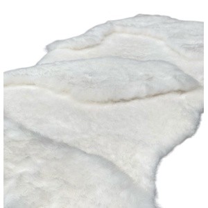 visuel matière descente de lit mouton blanc