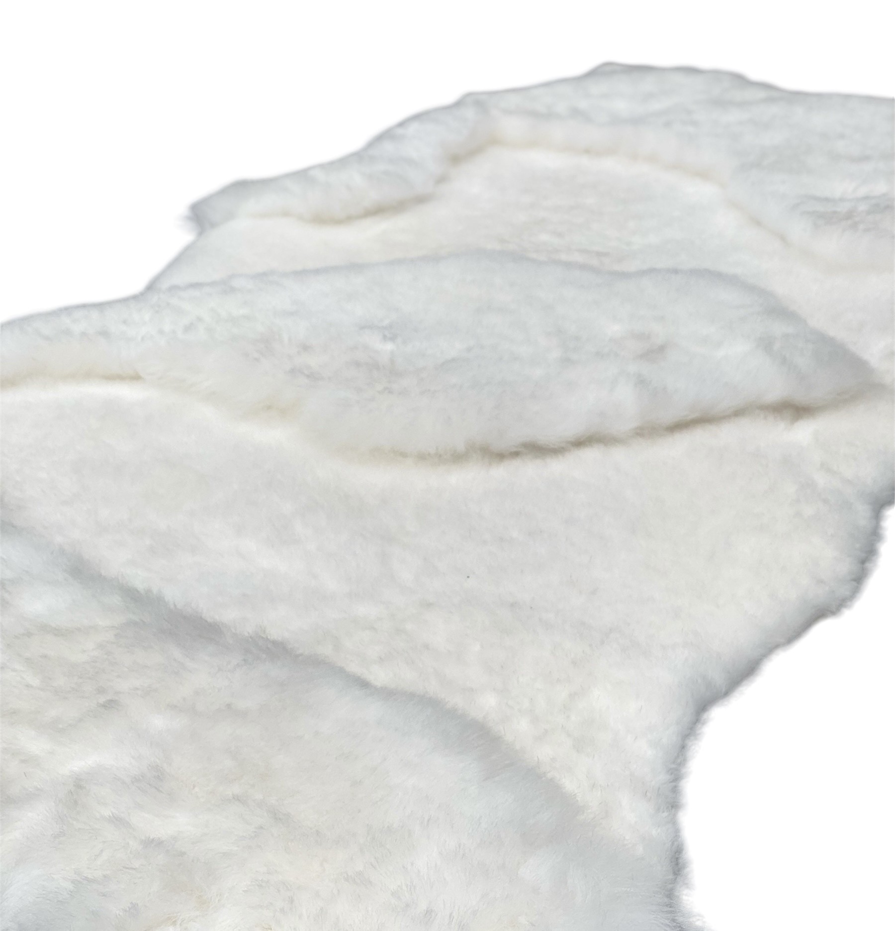 visuel matière descente de lit mouton blanc