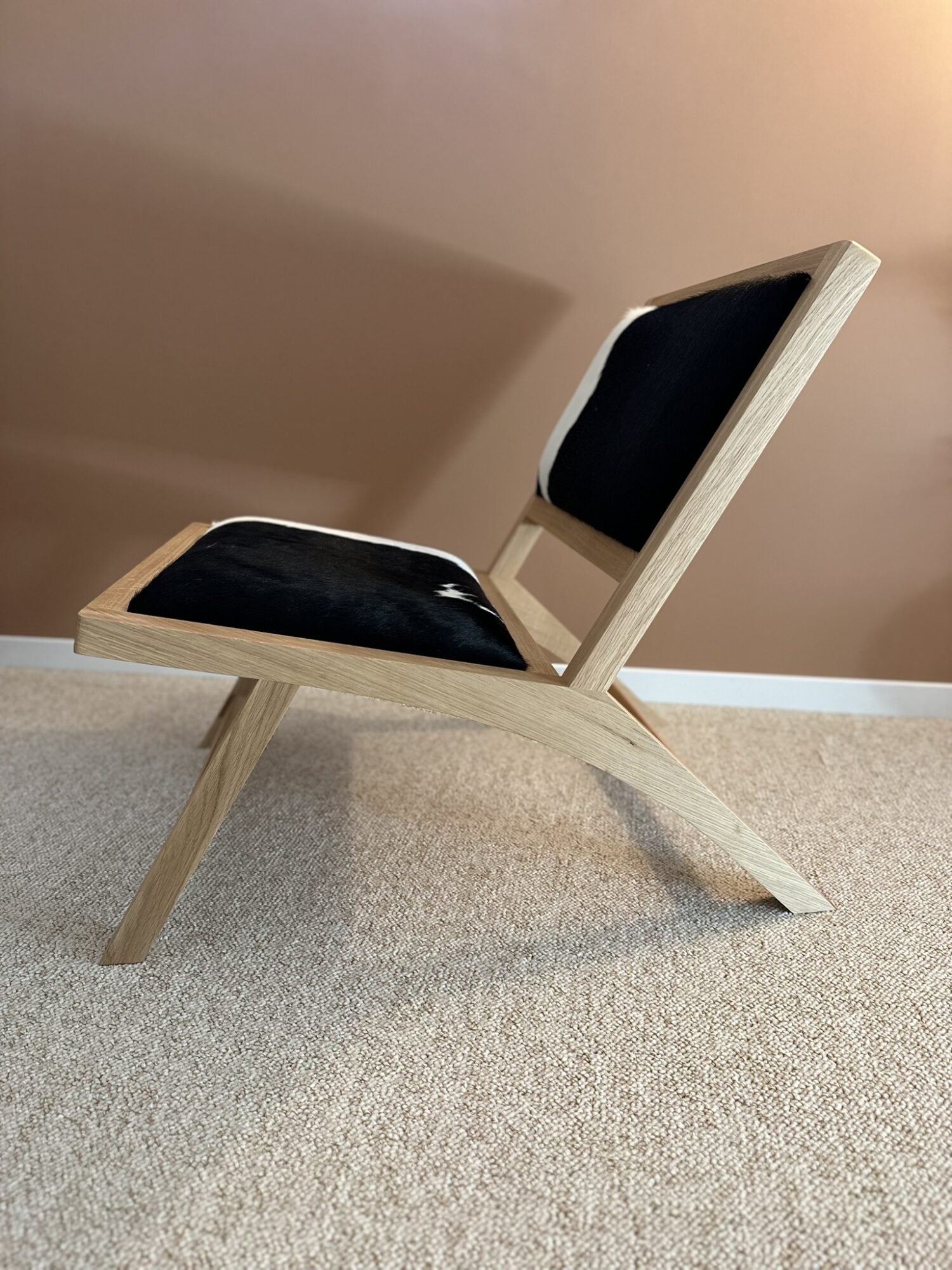 Fauteuil cuir et bois Maison TERGUS