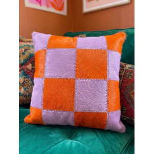 coussin pop rose orange