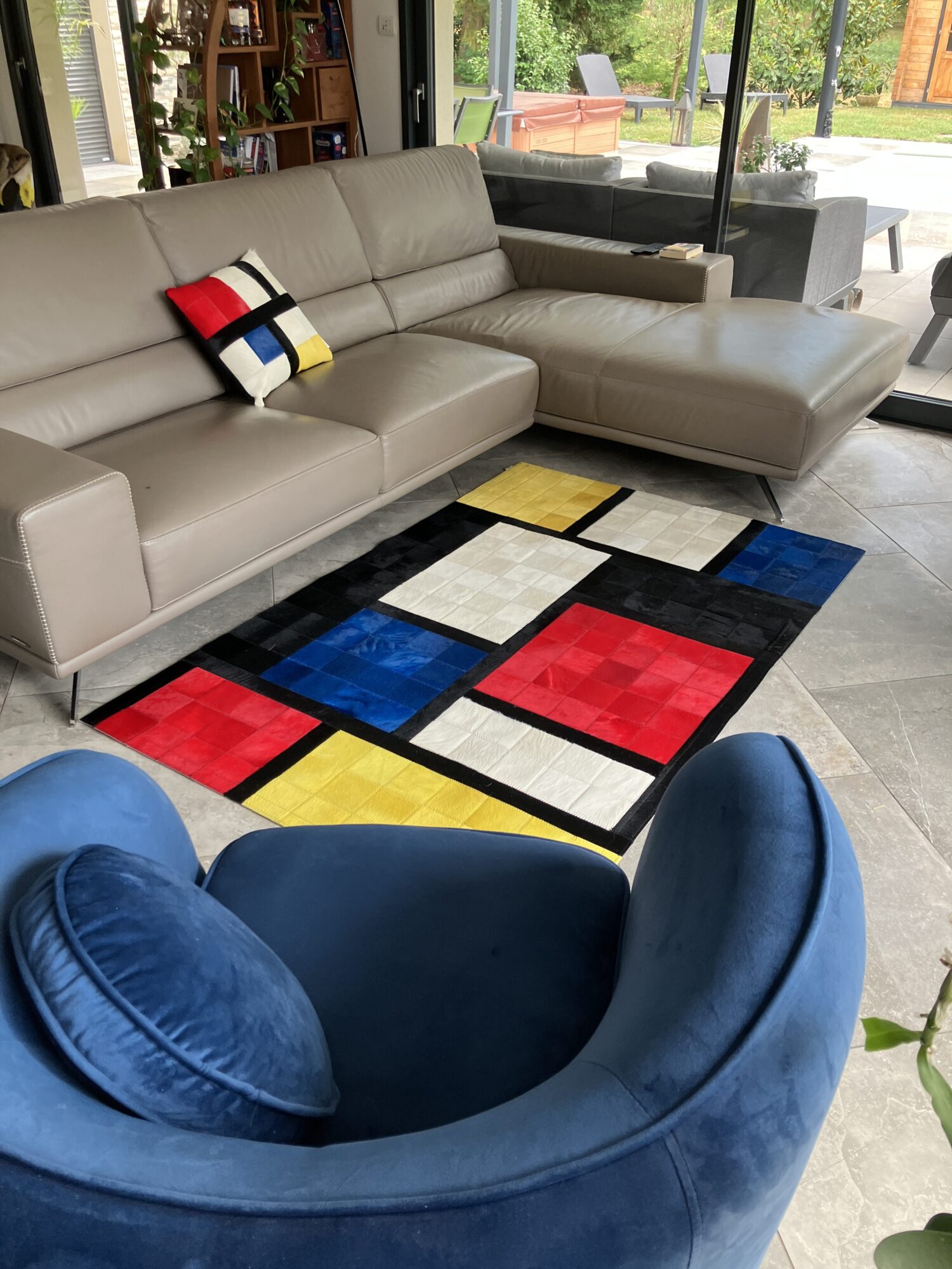tapis mondrian art deco tapis
