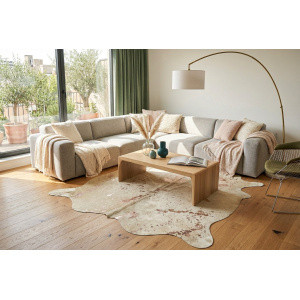 peau de vache bronze et beige