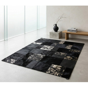 tapis cuir noir maison tergus