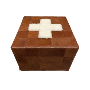 pouf suisse marron