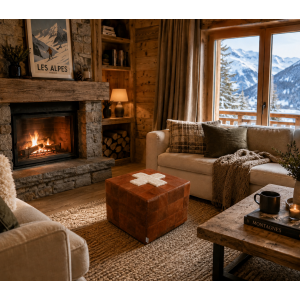 ambiance pouf suisse marron