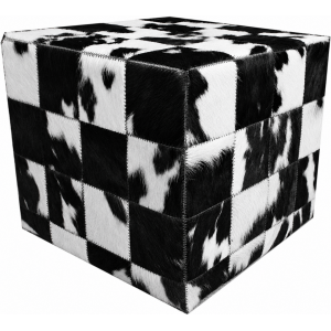 pouf en peau de vache NB