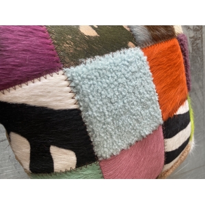 Coussin patchwork Annecy au coin du feu